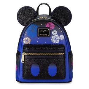 Loungefly Mickey's main attraction fireworks mini backpack